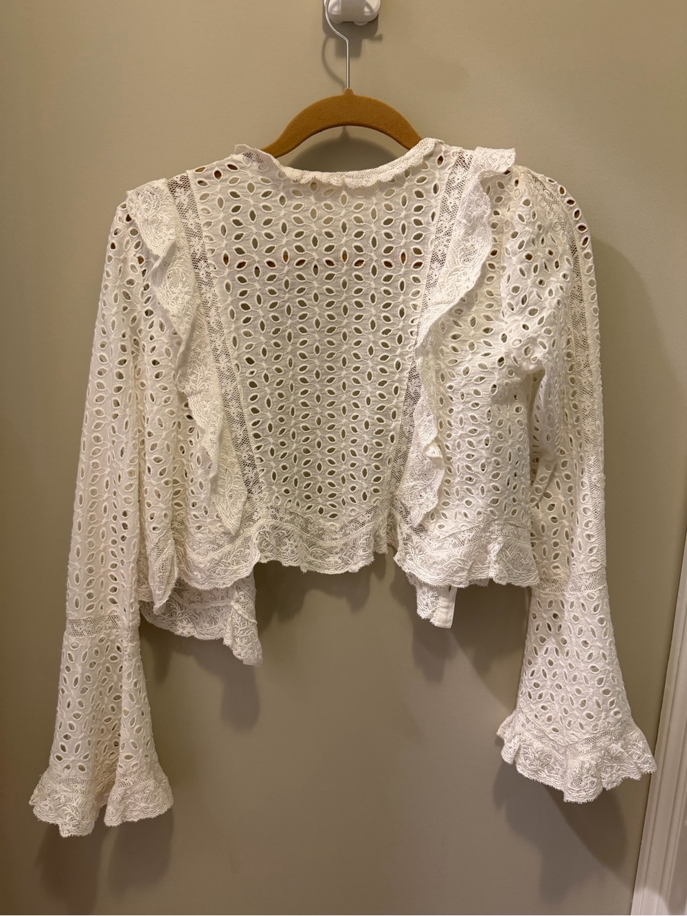 Hawthorn Cotton Eyelet Blouse love shank fancy cardigan - Picture 3 of 7